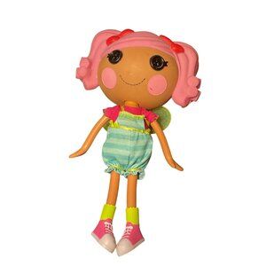 Lalaloopsy Doll 2009 MGA Entertainment 12" Pink Hair Blue Striped Dress Green Wi